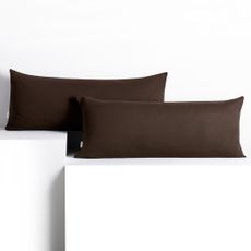 Obliečky na vankúše DecoKing Amber tmavohnedé, velikost 40x145*2
