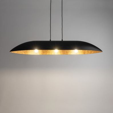 Luster na lanku GONDOLA 3xE27/60W/230V čierna/medená