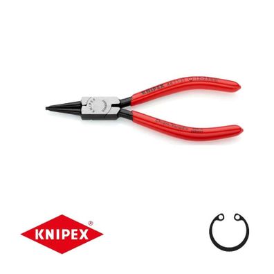 Kliešte na poistné krúžky 140 mm, vnútorné rovné. Knipex - 44 11 J1 - DIN 5265 C. Leštené, potiahnuté plastom