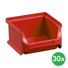 Plastové boxy PLUS 1, 102 x 100 x 60 mm, červené, 30 ks