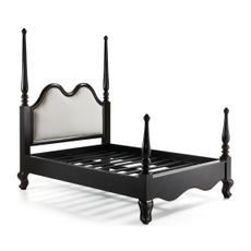 Estila Luxusná posteľ VINTAGE DARK s okrasnými stĺpikmi 160cm