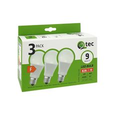 Žiarovka LED QTEC 9W A60 E27 4200K 3PACK