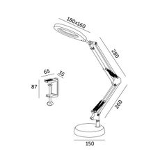 LED Stm. stolná lampa s lupou 2v1 AURIQ LOUPE LED/10W/5V 3000/4000/6500K čierna