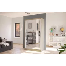 Šatníková skriňa COSTA VII šírka 100 cm Dub sonoma/biela
