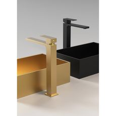 Sapho - Umývadlová batéria CUBEMIX 27,8 cm matná čierna