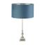 Searchlight EU81214TE - Stolná lampa WHITBY 1xE27/10W/230V modrá/chróm