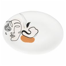 Keramický servírovací tanier VDE Tivoli 1996 Face to Grey, ø 38 x 27,5 cm