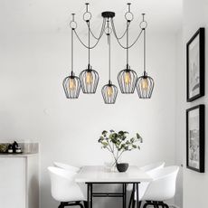 Luster na lanku TEL 5xE27/40W/230V pavúk