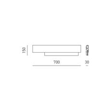 Gea Luce DOHA A G N - LED Nástenné svietidlo DOHA LED/25W/230V 70 cm čierna