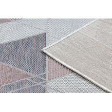Dywany Łuszczów , Kusový koberec Sion Sisal Triangles B3006A ecru/pink – na von aj na doma, 160x220, ružová, chodba / predsieň