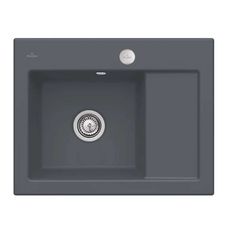 Villeroy & Boch Subway 45 - Keramický drez 65x51 cm, excentrické ovládanie, CeramicPlus, grafit 331202i4