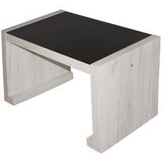 Konferenčný stolík Arsinoe dub kraft biely/čierne sklo