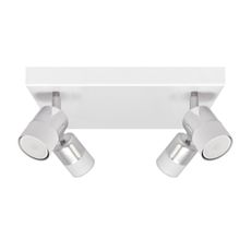 LED Bodové svietidlo TUBSSON 4xGU10/4,8W/230V biela/lesklý chróm
