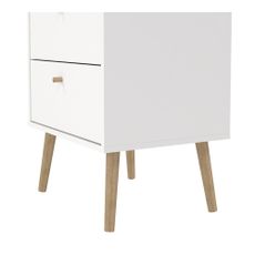 Biela vysoká komoda 50x120 cm Bodo – Tvilum