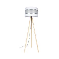 Stojacia lampa CORAL 1xE27/60W/230V béžová/biela/chróm