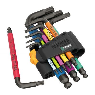 Wera 022641 Nástrčkové kľúče 950/9 Hex-Plus Multicolour Imperial 3 palce, čierna farba (sada 9 ks)