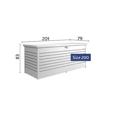 Biohort Vonkajší úložný box FreizeitBox 201 x 79 x 83 (biela)