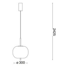 Ideal Lux - LED Luster na lanku UMILE LED/20W/230V pr. 30 cm CRI 90 mosadz/biela