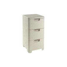 Krémová plastová nízka kúpeľňová skrinka 33x60 cm Style – Curver