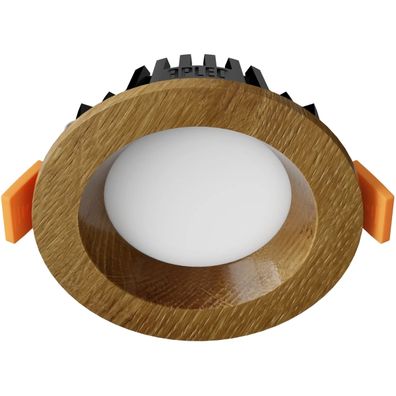 APLED - LED Podhľadové RONDO WOODLINE LED/3W/230V 3000K pr. 9 cm dub masív