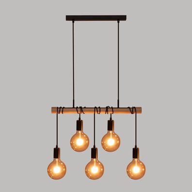 Atmosphera - Luster na lanku JAKE 5xE27/40W/230V borovica