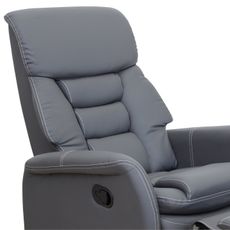 KONDELA Komfy relaxačné kreslo sivá