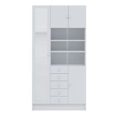 Biela kúpeľňová skrinka 90x182 cm Combi – TemaHome