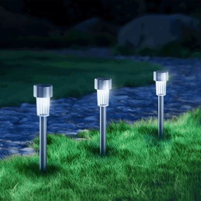 Aigostar - LED solárna lampa LED/0,006W/1,2V 29,5 cm chróm 6500K IP44