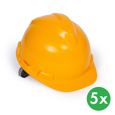 Ochranná prilba, 4-bodová, balenie 5 ks, žltá