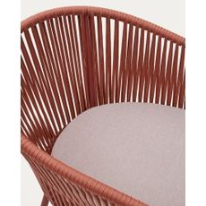 Záhradná stolička s výpletom vo farbe terakota Kave Home Yanet
