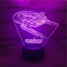 3Dmix 3DL-BTB012 – 3D LED nočná lampa - Star Trek (Bluetooth reproduktor - farba biela)