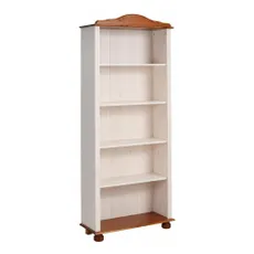 Biela/v prírodnej farbe knižnica z borovicového dreva 70x181 cm Ella – Støraa