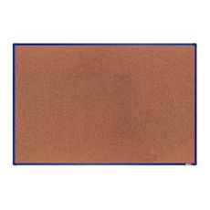 Korková nástenka boardOK v hliníkovom ráme, 1800 x 1200 mm, modrý rám