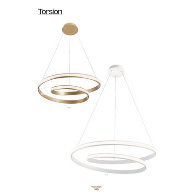 Redo 01-1793 - LED Stmievateľný luster na lanku TORSION LED/29W/230V biela