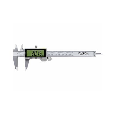Extol Premium - Digitálne posuvné kovové meradlo 0-150 mm 1xCR1632 IP54