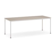 Jedálenský stôl, 2000 x 800 mm, sivá podnož, dub prírodný
