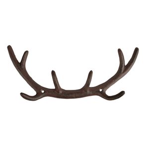 Hnedý kovový nástenný vešiak Antlers – Esschert Design