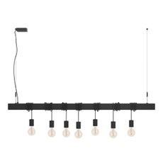 Eglo 39938 - Luster na lanku TOWNSHEND-B 7xE27/40W/230V čierna