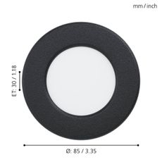 Eglo 99213 - LED Kúpeľňové podhľadové svietidlo FUEVA 5 LED/2,7W/230V IP44