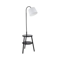 Searchlight EU74730BK - Stojacia lampa RIDGE 1xE27/10W/230V čierna
