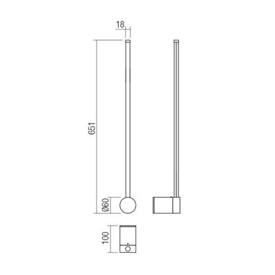 Redo 01-3120 - LED Nástenné svietidlo TABOO LED/9W/230V biela