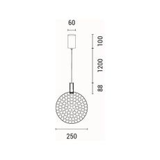 LED Luster na lanku LED/6,3W/230V 3000K zlatá pr. 25 cm