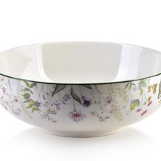 Affekdesign Porcelánová salátová mísa FACCIA VERDE 500 ml bílá s květinami vícebarevná