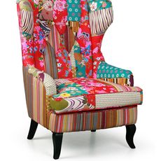 Patchwork kreslo COMFY, ušiak