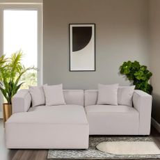 Rohová pohovka Mora Corner 230 x 180 cm, pravá, ecru