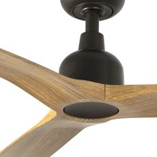FARO 34360WT - Stropný ventilátor OUTWOOD L hnedá/čierna pr. 150 cm WT IP44 + DO