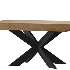 Szynaka Jídelní rozkládací stůl Cozy 39 z masivu 160/210 cm dub Rustikal/černý