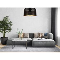 Stropné svietidlo ALDO 1xE27/60W/230V pr. 40 cm čierna