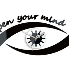 ModernClock 3D nalepovacie hodiny Eye čierne