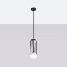 Sollux SL.1332 - Luster na lanku BRINA 1xG9/8W/230V čierna